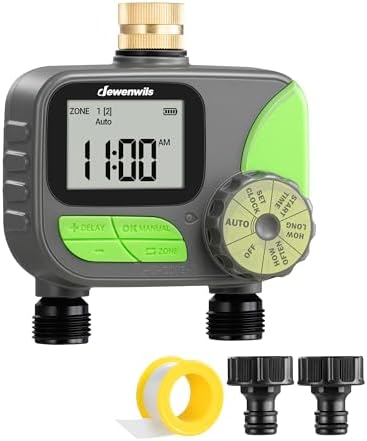 Johgee 3 Zone Water Timer, Garden Hose Timer with Rain Delay, Manual Watering, Programmable Sprinkler Timer for Lawn, Garden, Swimming Pool Johgee 3 Zone Water Timer, Garden Hose Timer with Rain Delay, Manual Watering, Programmable Sprinkler Timer for Lawn, Garden, Swimming Pool