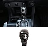 ABS Car Gear Shift Knob Head Cover Trim Stickers for Toyota Hilux Tacoma 2016-2022 Pudora 2017-2020 Land Cruiser 2016 Highlander 2014-2017(Carbon Fiber)