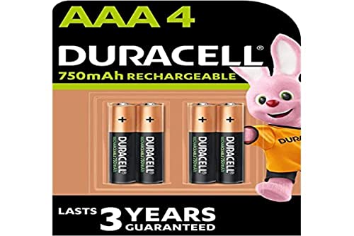 Duracell Pack Blister de 4 Piles Rechargeables AAA 1,2V - 750mAh (R03)