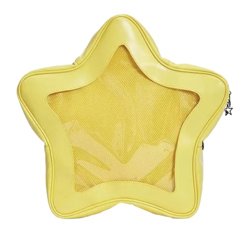 Sac à bandoulière transparent étoile jaune pour étudiant et voyage