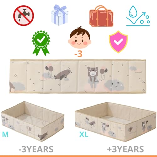 RUGUIES - Bällebad für Kinder - Bällebad für Kinder - Faltbarer und tragbarer Bällebad - Spielzeugwürfel für drinnen und draußen - (Bälle Nicht im Lieferumfang enthalten) (Arena, 83x53x30cm)