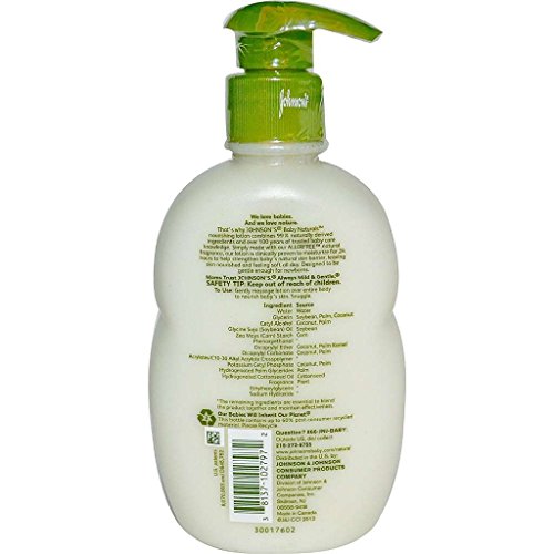 JOHNSON'S Natural Baby Lotion, AllerFree Fragrance 9 oz (Pack of 4)