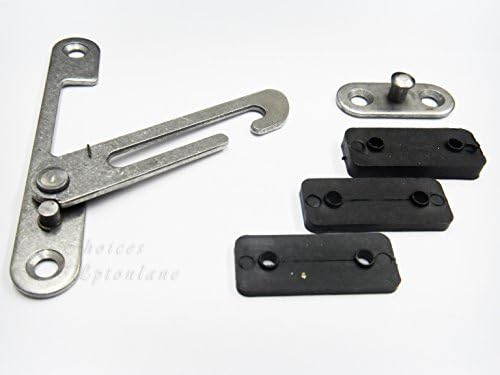 HomeSecureHS4318 UPVC Window Restrictor Hook with Child Lock Restrictor Safety Catch - Silver