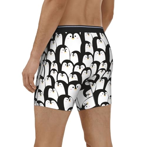 Vosery Mens Extended Length Boxer Briefs - Cartoon Penguin Soft Comfortable Mens Underwear Boxer Briefs2