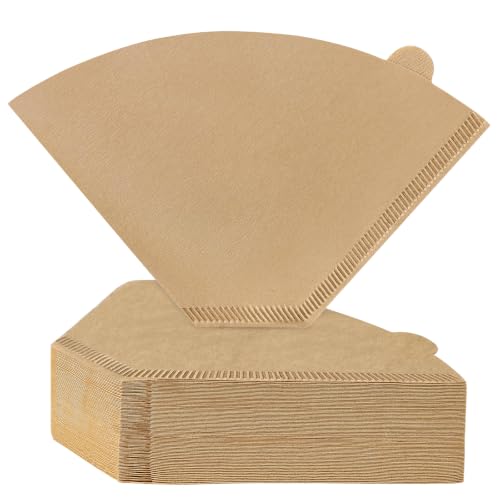 200 Count #4 Cone Coffee Filters 8-12 Cup, Unbleached Natural Coffee Paper Filters, No Blowout, Disposable Coffee Filter for Pour Over and Drip Coffee Maker