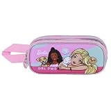 Karactermania Barbie Pets 3D Double Pencil Case, Pink, 22 x 10 cm, One Size