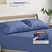 THREAD SPREAD 100% Egyptian Cotton Pillow Cases King - 1000 Thread Count Pillow Cases King Size Set of 2, Cooling & Breathable Extra Long Staple Sateen Weave Cotton Pillow Covers for Bed - Deep Blue