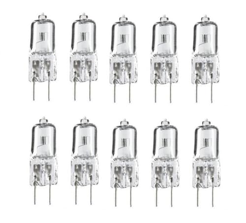 G6.35 50W Halogen Light Bulb, Clear, Dimmable, 120V