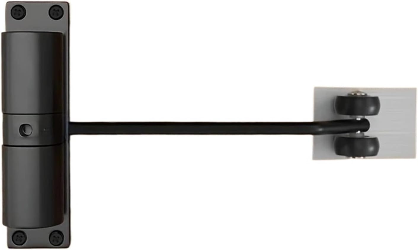 Heavy-Duty Adjustable Automatic Door Closer with Safety Spring Furniture Door Hardware Door Closer for Doors Constructio(Black)