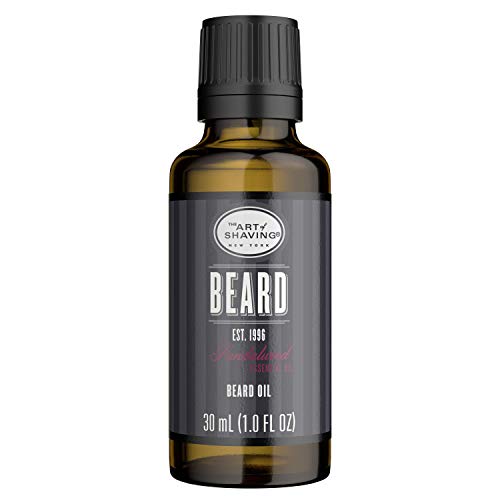 The Art of Shaving Beard Oil for Men - Shaving Oil to Tame & Moisturize Beard Hair, Leaves Healthy Shine & Non-Greasy Finish, Sandalwood, 1 Ounce