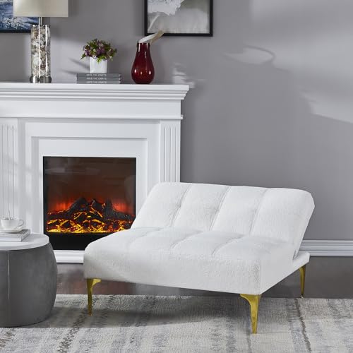 Sillón Futón Plegable Blanco miniatura 4