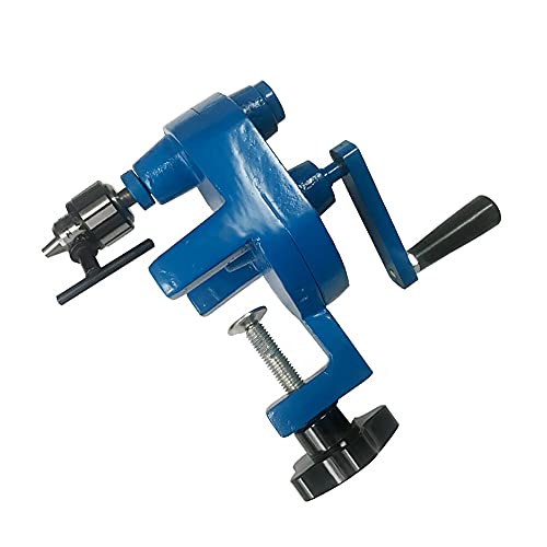 Hand Crank Tapping Machine, Hand Drill Manual Deburring Machine with B10 0.6-6MM Drill Chuck Speed Ratio 1:4