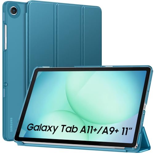 Image of MoKo for Samsung Galaxy Tab A11 Plus / A11+ Case 11 Inch 2026, Galaxy Tab A9 Plus / A9+ Case 11 Inch 2024, Slim Stand Hard PC Translucent Back Shell Smart Cover, Auto Wake /Sleep, French Blue