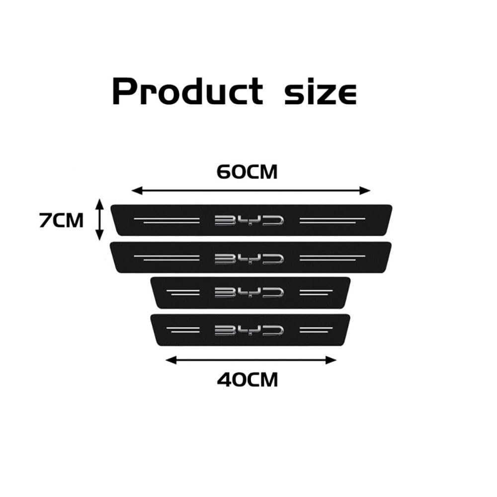 OBONG Einstiegsleisten Aufkleber Kohlefaser - Für BYD ATTO 3 / Yuan Plus Türschwellen