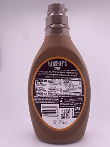 Hershey Syrup Variety Pack, 3 Flavors- Hershey Chocolate Syrup 24Oz, Hershey Strawberry Syrup 22Oz, And Hershey Caramel Syrup 22Oz. 3 Hersheys Syrup Bottles By Snackivore. #TOP7