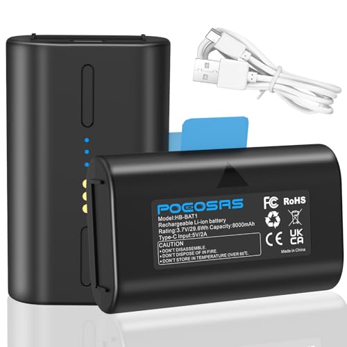 POEOSAS Rechargeable Battery for SimpliSafe Outdoor Camera 2-Pack 8000mAh Batteries with USB-C Charging Cable Compatible with SimpliSafe Wireless Outdoor Security Camera CMOB1 CM0B1 SCM301