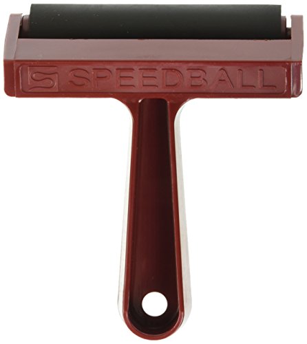Speedball Pop-in Hard Rubber Brayer with Plastic Frame, 4 Inches - 793728