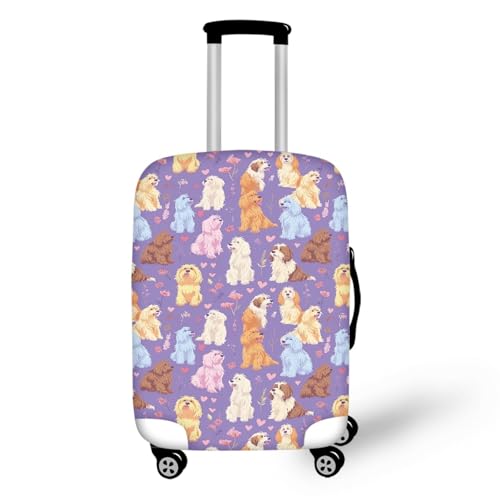 Housse de valise XL chien blanc lavable contre salissures voyage