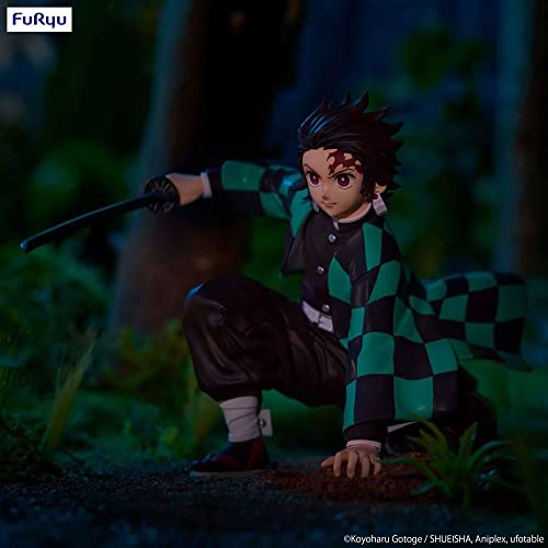 FURYU Bodyd tanjiro statue with katana 11cm, Green - Image 4