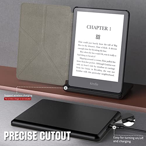 TiMOVO Custodia Compatibile con All-New Kindle Paperwhite (6.8", 11th Generation, 2021 Release), Custodia Rigida Sottile in PC, Custodia con Chiusura Magnetica, Auto Sveglia/Sonno, Nero - Image 6