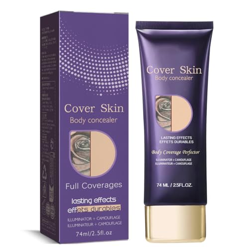 EIHI 74ml Body Coverage Perfector para Piernas, Maquillaje Piernas, Cubierta de Tatuaje, Corrector De Tatuajes Profesional Corrector, Maquillaje Cubrir Varices Corporal, para Piernas y Cuerpo
