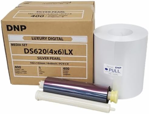 DNP DS620A Printer Luxury Media, 4x6" Silver Pearl Roll, 400 Prints image 2