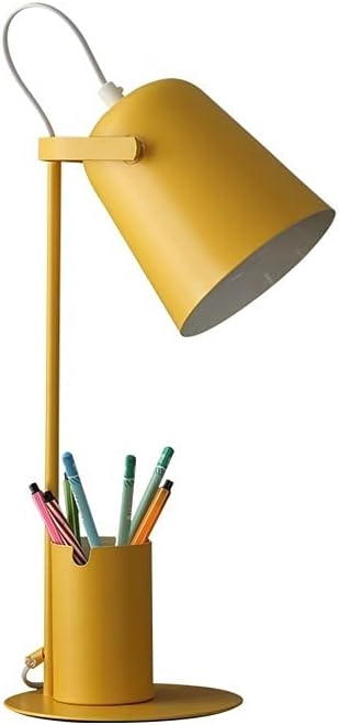 Table Lamps,Led Desk Lamp with Pen Holder Wrought Iron Desk Lamp for Children's Learning Soft Light Eye Protection 3 Color Temperatures Home Office Decoration,/Pink