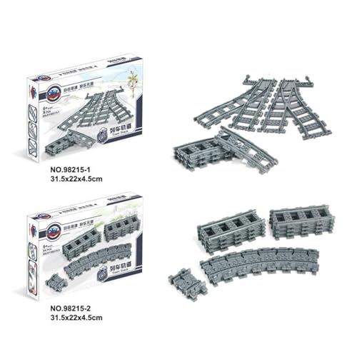 Image of ATORSE Train Track Railroad Blocks Compatible with Major Brands Straight Flexible|Toys & Hobbies | Tv Movie & Character Toys
