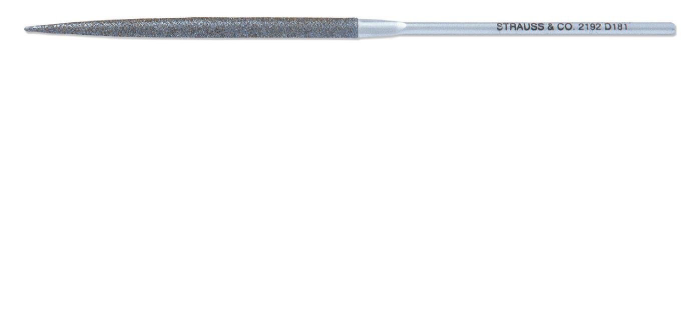 Strauss Needle File, Diamond Grit, Crossing, Medium, 160mm Length, 4.7mm Width, 2.2mm Thickness