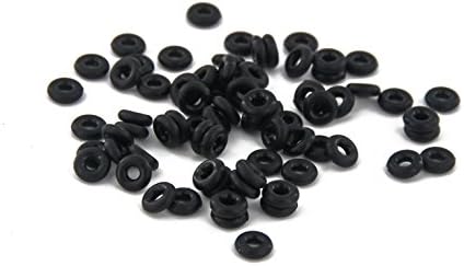 Yeshan 200PCS Silicone Rubber Stoppers Ring Bead Charms for Use Alone or with Clip Lock Spacer Charm