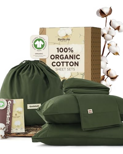 Bedsure 100% GOTS Organic Cotton Sheets, Fair Trade Certified King