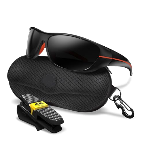 BLUPOND Day/Night Driving Glasses - Chopper - Night Driver Clearer Vision Motorcycle Riding Running Biking - TAC Anti Glare