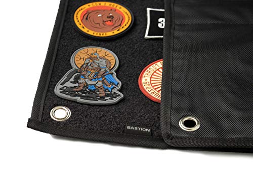 BASTION Morale Patches Panel, Hook & Loop Tactical Patch Panel (Large 30" x 36") | Thick Soft Loop Stick-on Panel, Ideal for Patches | Military Patches Collection Patch Display Board Organizer