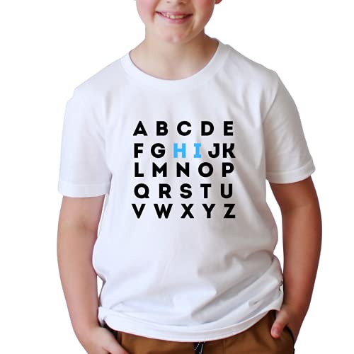 Alphabet Hi Back to School Outfits for Boys, Girl, First Day of School Shirts, 1st Day of School Outfit, Cute Back to School T-shirts for Kids, Toddler, Kindergarten, Pre-K, All Grades.2