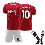 MUFC Trikot Set Home Stadium Anzug No.7 nr 18 10 6 11 Jersey Fußballtrikot für Kinder/Erwachsene mit Socken,Manchester-United-Trikots zum Sammeln für Fans