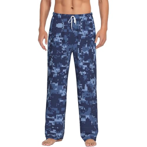 Pantalon de pyjama homme camouflage en coton léger pour nuit et détente