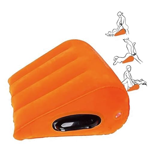Dooisuue Almohada Hinchable Naranja Cojín Triángulo Cuña, Cojín de Apoyo para Posturas de Yoga D0408'1