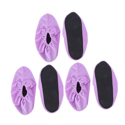 Happyyami 3 Pairs Bowling Shoe Covers Lint- Anti-Slip Warm Comfortable for Indoor Bowling