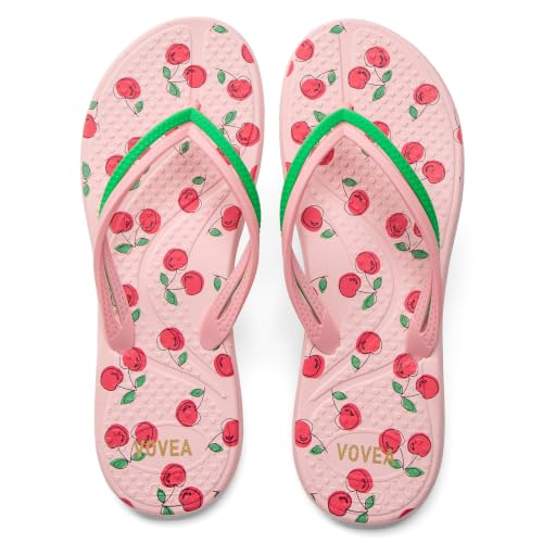 Image of VOVEA Flip Flops For Women Non-Slip Bathroom Shower Shoes Cushion foam Indoor and Outdoor Sandals