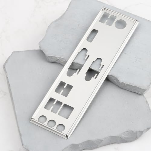 YINETTECH 1x Motherboard I/O Shield Backplate Compatible with ASUS H110I-PLUS Silver Metal for PC Case Replacement - Thumbnail 5