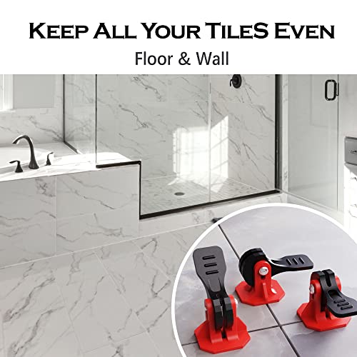 Tile Leveling System, Reusable Tile Tools For Installation, Tile Spacers Leveling System, Floor Leveler Self Leveling Compound (50 Sets) #TOP5