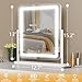 Gvnkvn Lighted Makeup Mirror, Hollywood Vanity Mirror with Lights, Three Color Lighting Modes, and Detachable 10X Magnification Mirror, Smart Touch Control, 360°Rotation (15.2in. Gold)