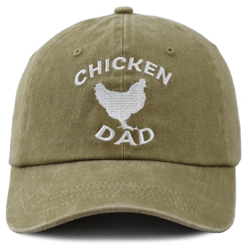 Chicken Dad Hat, Funny Farm Rooster Decor Baseball Cap, Chicken Lover Gifts for Men, Fathers Thanksgiving Christmas Birthday Gifts for Papa Husband