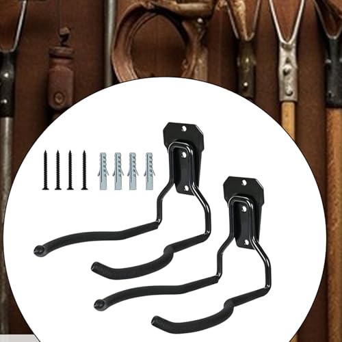 lyanny Crochets Mural Garage Noir Antirouille, Ranger vos Outils Encombrants - 4