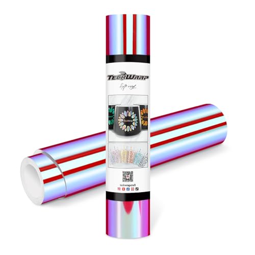 Image of TECKWRAP Opal Holographic Chrome Vinyl 12" x 10ft, Opal Fierce Red