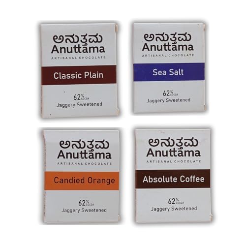 ANUTTAMA Dark Chocolate Mini Pack | Dark Chocolate Bar | Chocolate Gift For Kids | Pack of 4 | Gift Hamper| Chocolate | Best Wishes | Vegan | Jaggery Sweetened | Chocolate Bar 20gm (B0D8T73Z8V) Amazon Price History, Amazon Price Tracker
