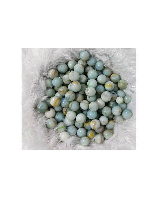 ARYANSH Shoppe White Decorative Glass Marble Kanche Pebbles for Decoration & Kids Playing Kanche Glass Marbles (Pack of 100)-image-25