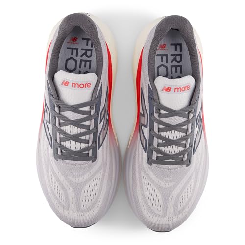 New Balance New Balance Men's Fresh Foam X More V6 Running Shoe, Grey Matter/True Red/Castlerock, 8.5 M