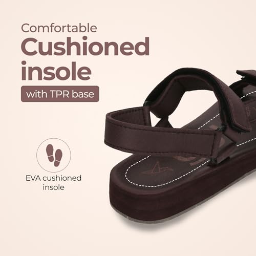 Image of YOHO EVA Sandals for Women | EVA sole | Comfortable cushioned sole with TPR base | Lightweight | Soft skin friendly straps | Adjustable straps | Velcro closure | Vibrant colour options