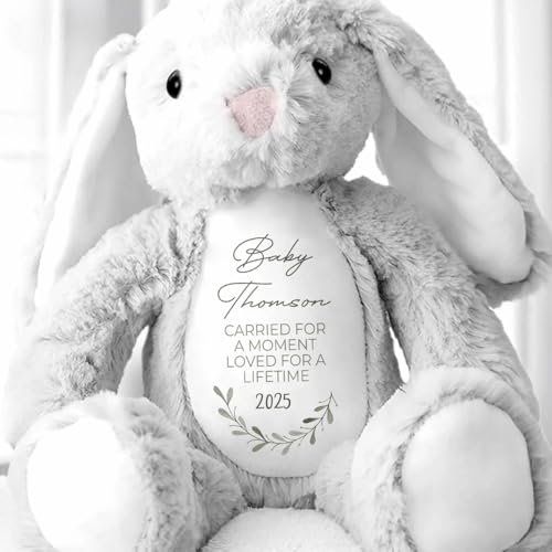 Forever Loved Personalized Baby Memorial Bunny - Comforting Keepsake for Grieving Parents, Plush Angel Baby Stuffed Animal, Infant Loss Tribute - Image 2